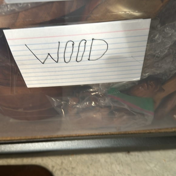 Oversized Teak  Wooden Chain Link Decor Hand Carved Mid Century Style - Picture 5 of 5